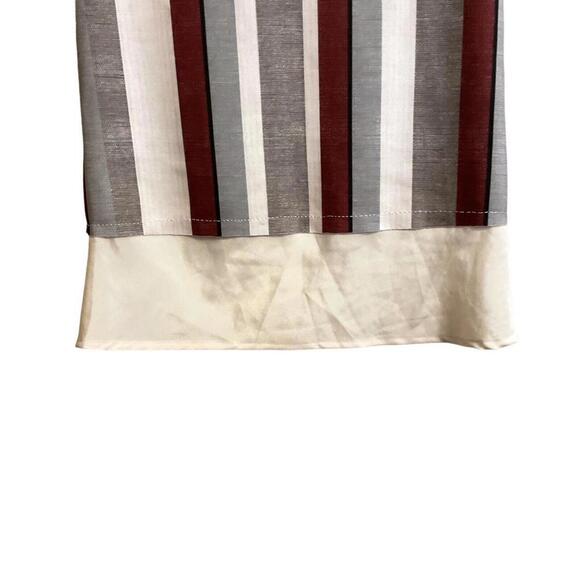 Zara Short Sleeve Top Size Small Orange Tan Ivory Stripe Pocket Ivory Hem - Picture 5 of 7